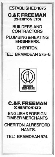 C. & F. FREEMAN - Builder & Timber Merchant
