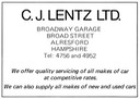 C. J. LENTZ (Broadway Garage)