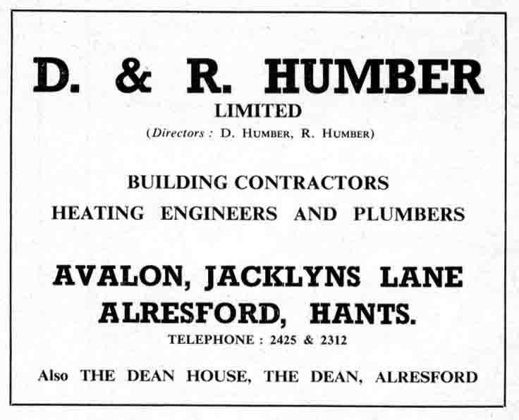D. R. HUMBER - Builder & Plumber
