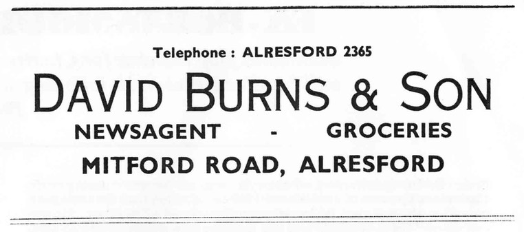 DAVID BURNS & Son - Newsagent, Grocers