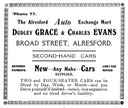 DUDLEY GRACE & CHARLES EVANS - Autos