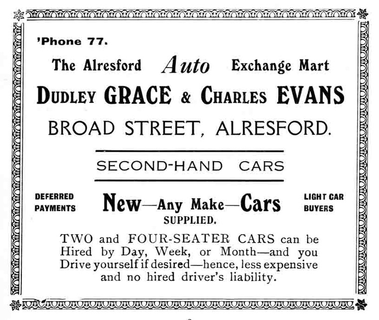 DUDLEY GRACE & CHARLES EVANS - Autos