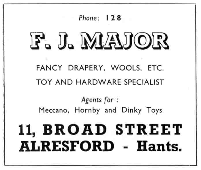 F. J. MAJOR - Draper & Fancy Goods