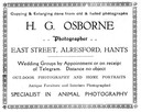 H. G. OSBORNE - Photographer