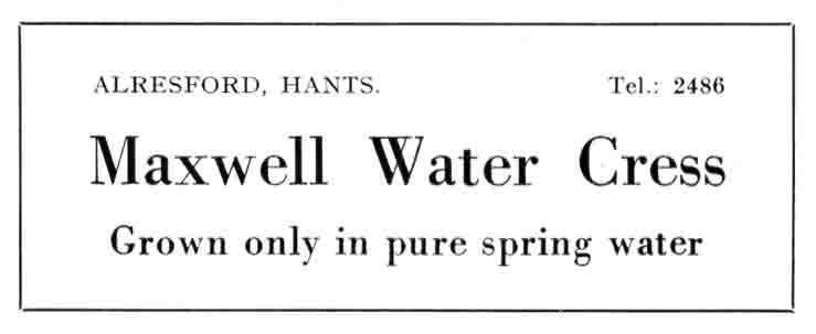 MAXWELL WATER CRESS