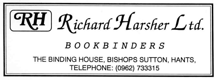 RICHARD HARSHER - Bookbinder