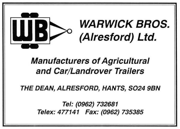 WARWICK - Agricultural Trailer manufacturer
