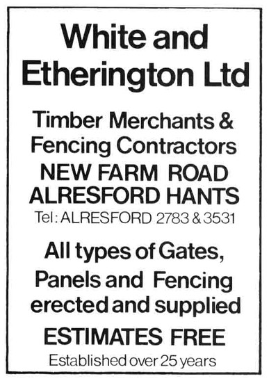 WHITE & ETHERINGTON - Timber Merchant